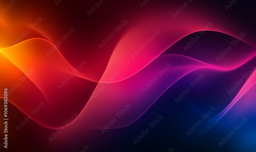 Poster multicolored colorful glowing shining abstract image on a dark backdrop background.