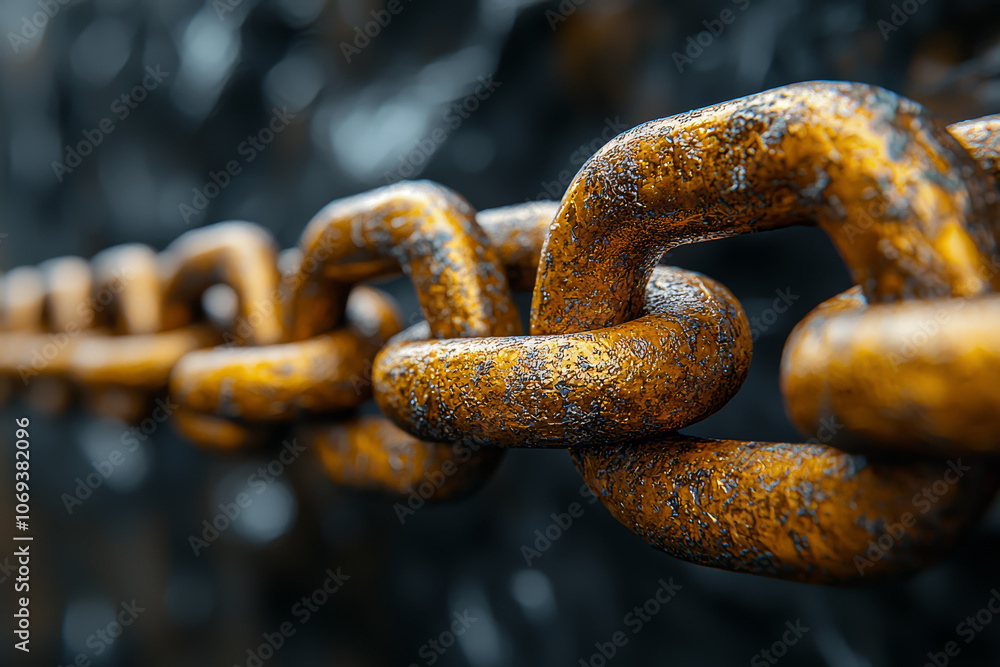 Poster a financial regulator exploring the use of blockchain to prevent money laundering, showcasing blockc