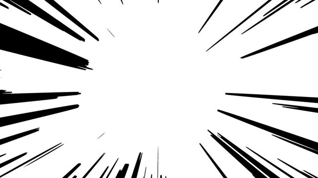 Sketch Animation with Black Line Drawings Creating a Zooming Vignette Effect