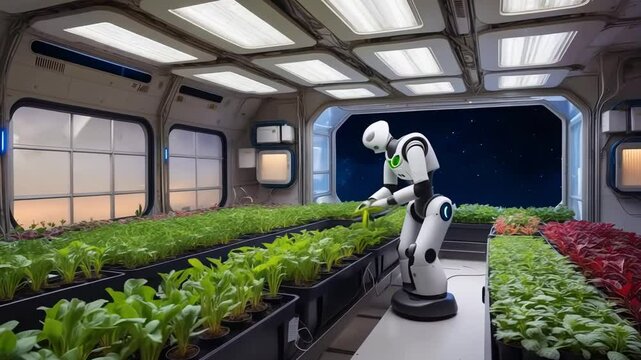 Futuristic RobotAssisted Gardening in a Space Greenhouse Environment