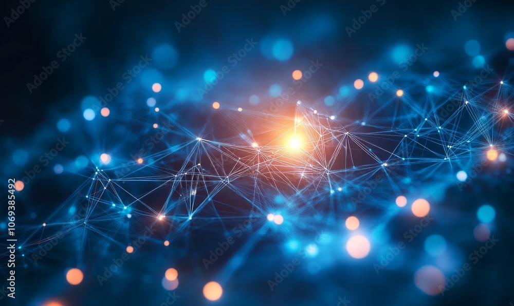 Poster quantum communication networks ensuring secure data transfer