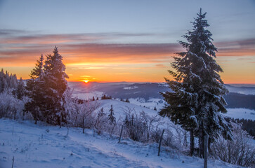 Vue sur la Vallée de la Sagne depuis Tête de Ran ( Canton de Neuchâtel)