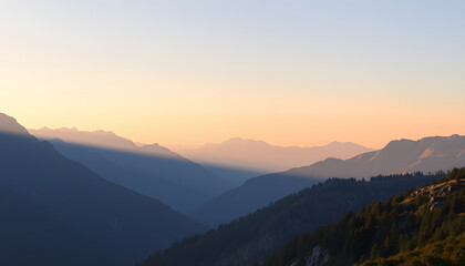 Obraz premium landscape in the mountains isolated with white highlights, png