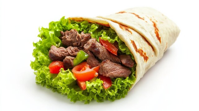 Mexican and Arabic-inspired fast food options for menu design.