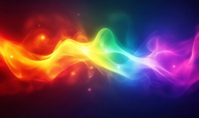 Multicolored colorful glowing shining abstract image on a dark backdrop background.