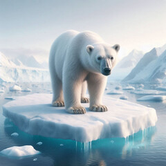 Polar Bear on Iceberg
A solitary polar bear walking on a melting iceberg in the Arctic.