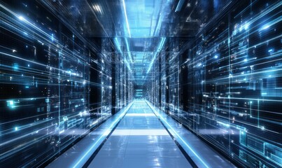 Obraz premium Quantum communication networks ensuring secure data transfer Quantum communication networks ensuring secure data transfer