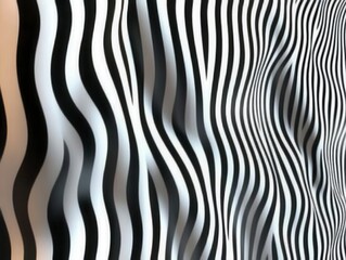 Dynamic Black and White Abstract Design