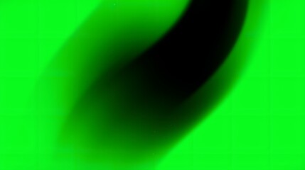 Black curved shape on bright green gradient background