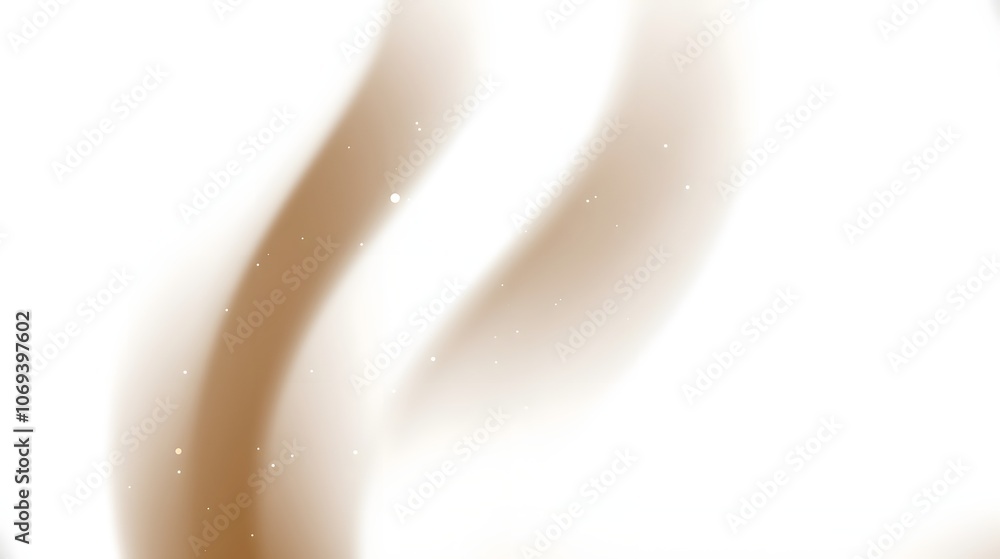 Poster abstract design with curved lines and dots on a white gradient background. suitable for presentation