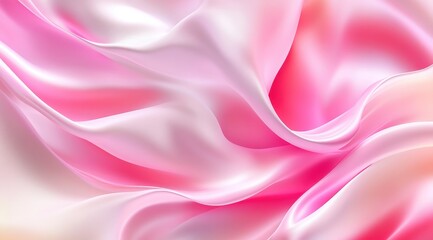 Fototapeta premium Soft Pink and White Silk Waves 