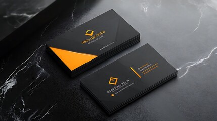 Corporate modern business card design with stylish professional flair image