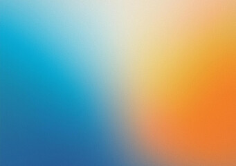 Blue orange white grainy gradient background abstract colors noise texture backdrop, copy space