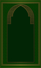 Fototapeta premium Muslim prayer rug illustration design. Islamic decorative ornament. textile products and card design.
