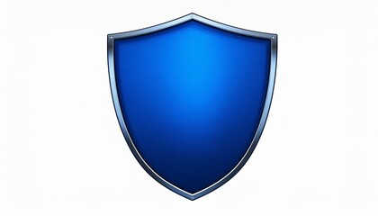 modern blue shield on White background PNG