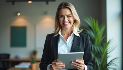 Fototapeta premium Confident Business Woman in Modern Office