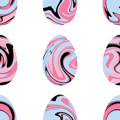 Easter seamless pattern with eggs for wallpaper and fabrics and textiles