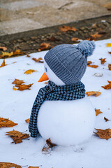 imitation snowman for christmas decorations, christmas background concept