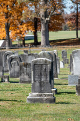 Fototapeta premium cemetery in the fall