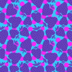 Summer fruit seamless strawberry berry pattern for wrapping paper and fabrics