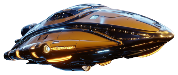 PNG UFO ship spaceship transportation automobile.