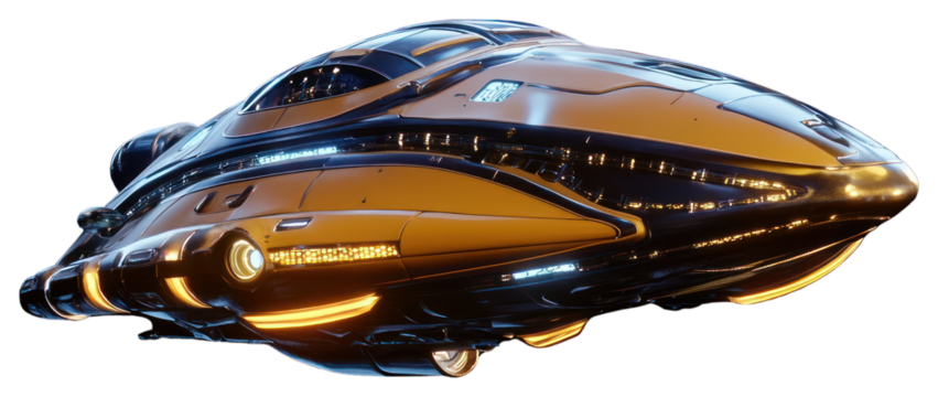 PNG UFO ship spaceship transportation automobile.