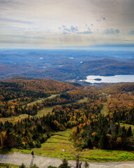 Panoramic landscape from atop of Mont Tremblant