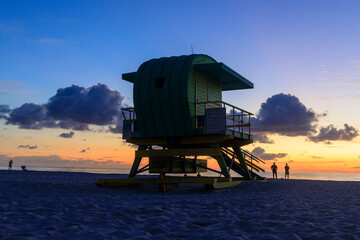 Lifeguard tower on Miami Beach