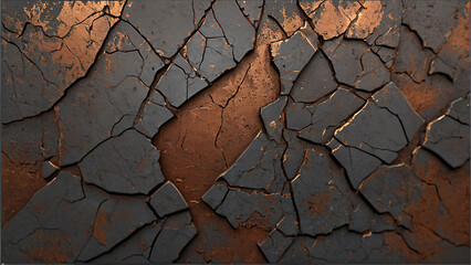 piece of metal with a cracked surface