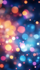 Colorful Concert Lights and Bokeh Crowd in Party Scene  -