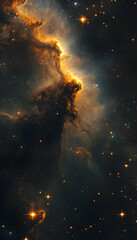 Fototapeta premium Colorful Galaxy Nebula Background in Space with Stars -