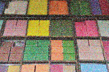Pointillism Colorful Soap Wallpaper / 点描　カラフルな石鹸　壁紙