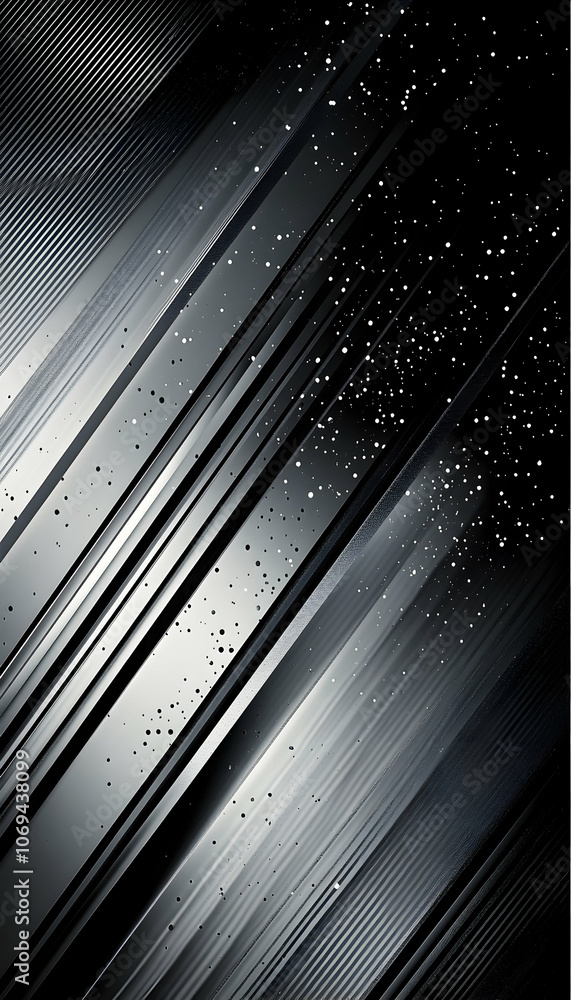 Poster gradient silver and black tech background with sleek diagonal lines -