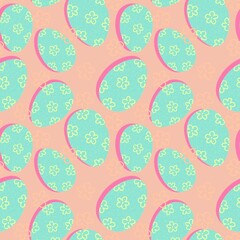 Easter seamless pattern with eggs for wallpaper and fabrics and textiles