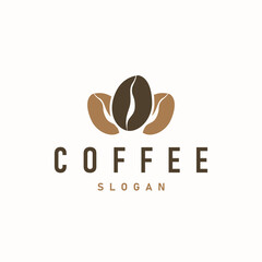 vintage retro design logo coffee bean drink simple concept illustration template