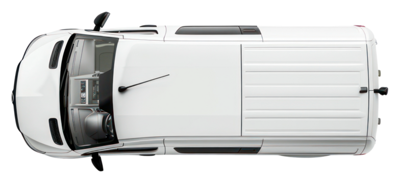 PNG Van top view transportation automobile background.