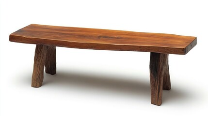 Rustic Wooden Bench with Unique Grain Patterns