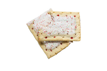Frosted Strawberry Pop Tarts isolated over a white background