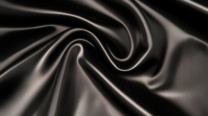 Obraz premium Holiday luxurious black fabric background with premium wave cloth for a Christmas or Black Friday background, with a dynamic and flowing feel