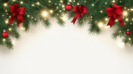 Abstract Christmas garland with twinkling lights.Abstract Christmas garland with twinkling lights.