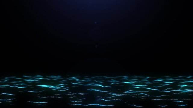 Captivating dark blue water ripples subtly illuminated, perfect for calming backgrounds or artistic projects in need of a gentle touch.