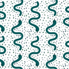 Summer animals seamless snake pattern for wrapping paper and new 2025 year