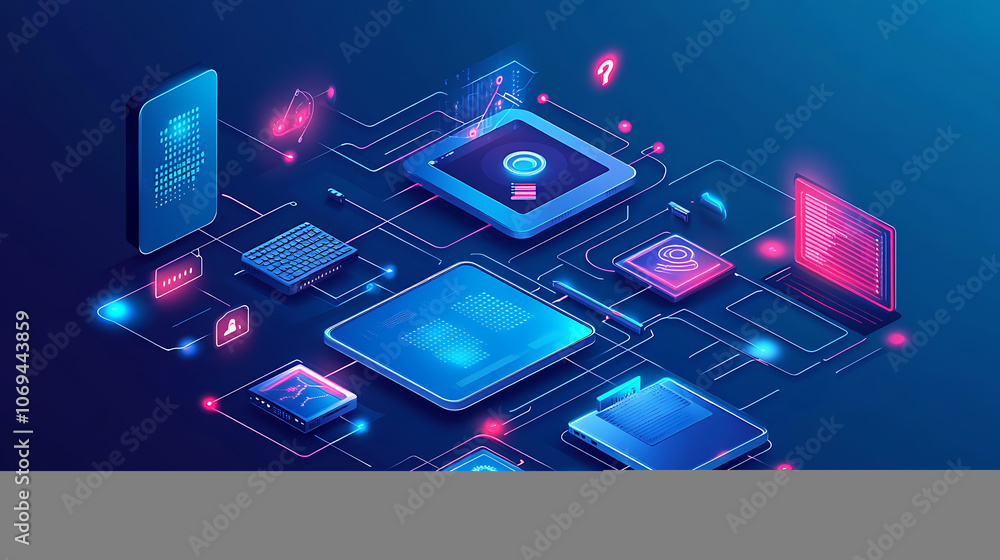 Leinwandbilder the internet of things iot in manufacturing, integration of connected devices to optimize production