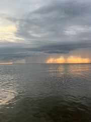 sunset over the sea