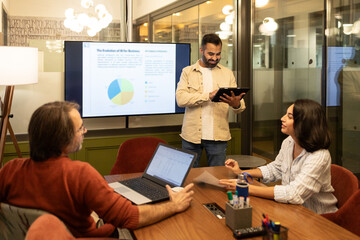 Collaborative Meeting in a Modern Coworking Space