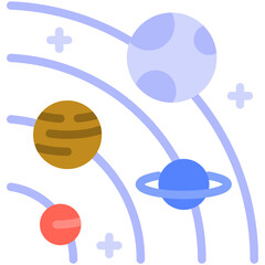orbit flat icon