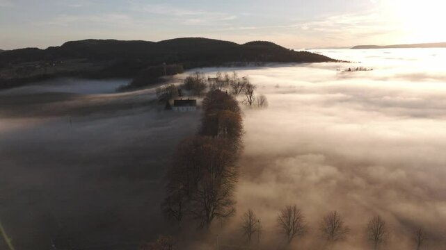 Rolling clouds in sunset Norway