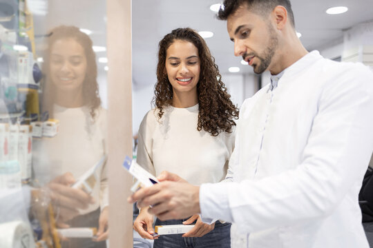 Customer and professional interacting in an orthopedic shop