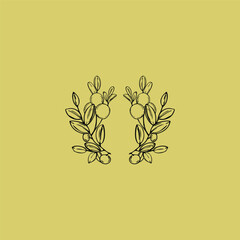 Hand draw floral decoration hand drawn florals