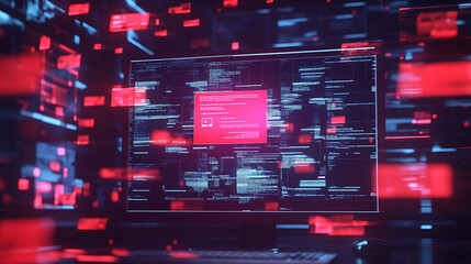 file sharing concept, Data transfer, ftp file receiver and backup on the monitor screen